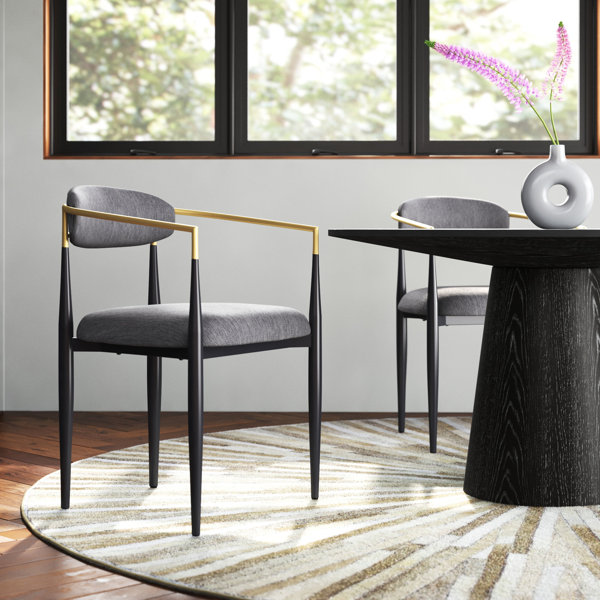 Contemporary dining discount chairs with arms